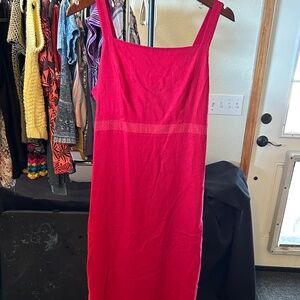 Jessica Howard Petite Red Linen Blend Midi Dress – Size 10P